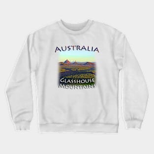 Australia - Glasshouse Mountains moonset at sunrise Crewneck Sweatshirt